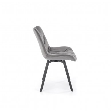 K519 серый металлический стул с функцией вращения 4