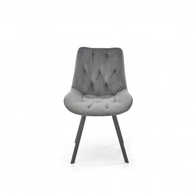 K519 серый металлический стул с функцией вращения 2