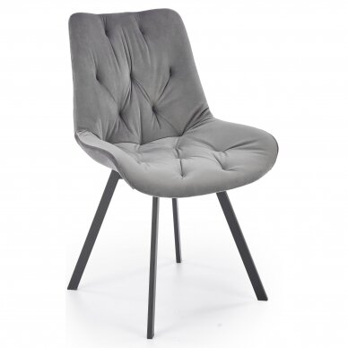 K519 серый металлический стул с функцией вращения