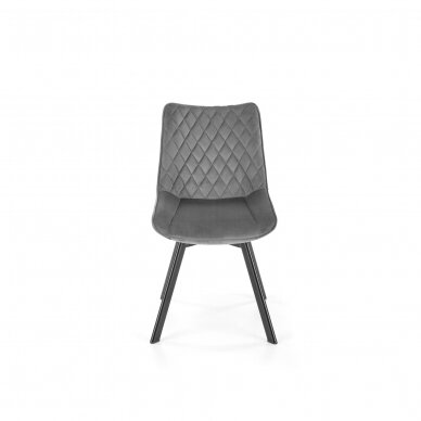 K520 серый металлический стул с функцией вращения 3