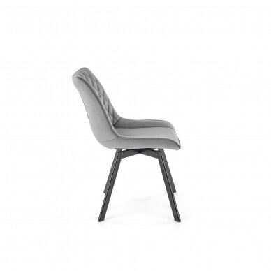 K520 серый металлический стул с функцией вращения 4