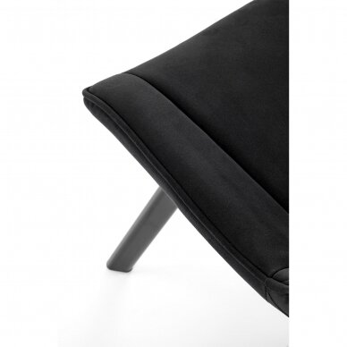 K520 juoda metalinė kėdė su sukimosi funkcija 5
