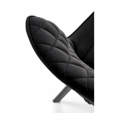 K520 juoda metalinė kėdė su sukimosi funkcija 6