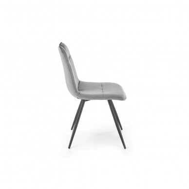 K521 pilka metalinė kėdė 4
