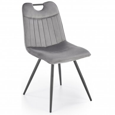 K521 pilka metalinė kėdė