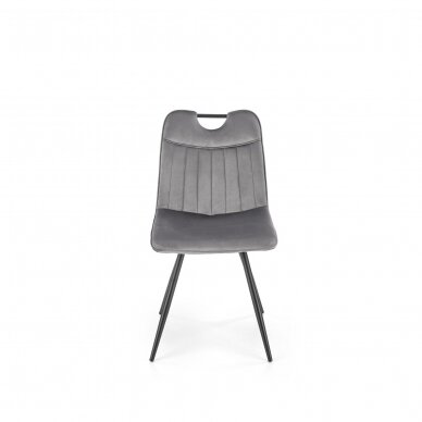K521 pilka metalinė kėdė 2