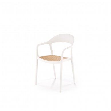 K530 balta plastikinė kėdė