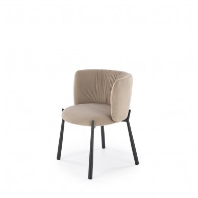 K531 smėlio spalvos metalinė kėdė