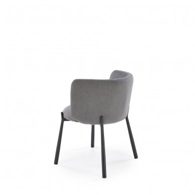 K531 pilka metalinė kėdė 2