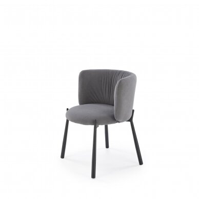 K531 pilka metalinė kėdė