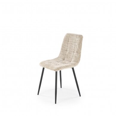 K547 smėlio spalvos metalinė kėdė