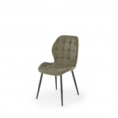 K548 alyvuogių spalvos metalinė kėdė