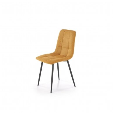 K560 garstyčių spalvos metalinė kėdė