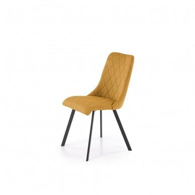 K561 mustard colored metal chair