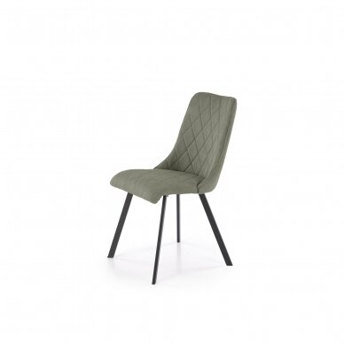 K561 olive colored metal chair