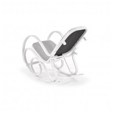 MAX BIS PLUS white swinging armchair from bent wood 3