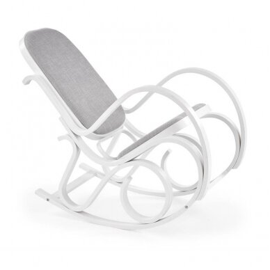 MAX BIS PLUS white swinging armchair from bent wood