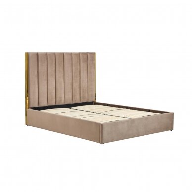 PALAZZO 160 beige bed with the function of a container gray