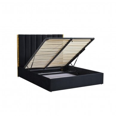 PALAZZO 160 черная кровать с ящиком для постельных принадлежностей 3
