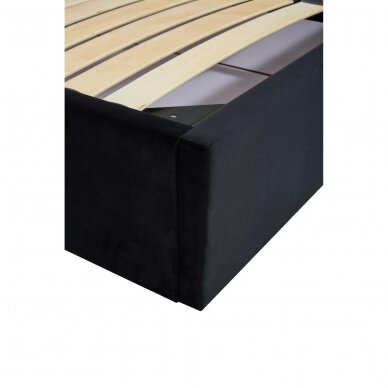 PALAZZO 160 черная кровать с ящиком для постельных принадлежностей 6