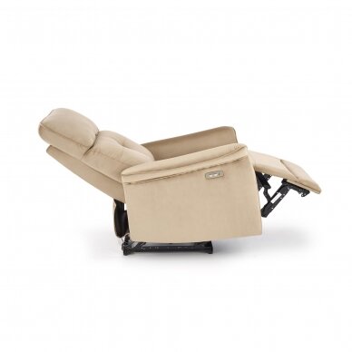 SEMIR smėlio spalvos fotelis su USB lizdu 8