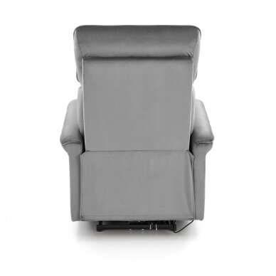 SEMIR pilkas fotelis su USB lizdu 3