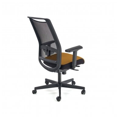 GULIETTA mustard colored office chair on wheels 3