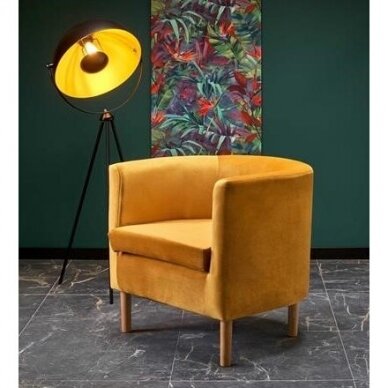 CLUBBY 2 soft mustard colored armchair