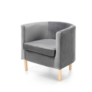 CLUBBY 2 soft grey armchair