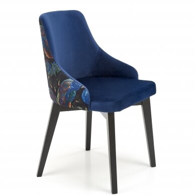 ENDO tamsiai mėlyna medinė kėdė