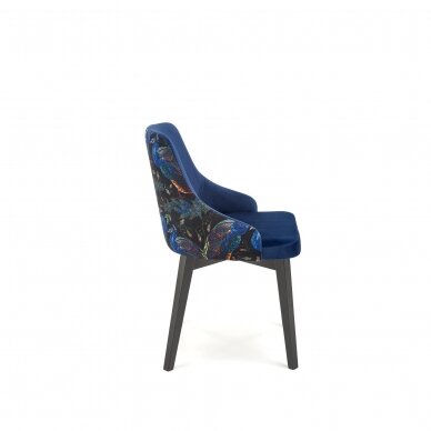 ENDO tamsiai mėlyna medinė kėdė 5