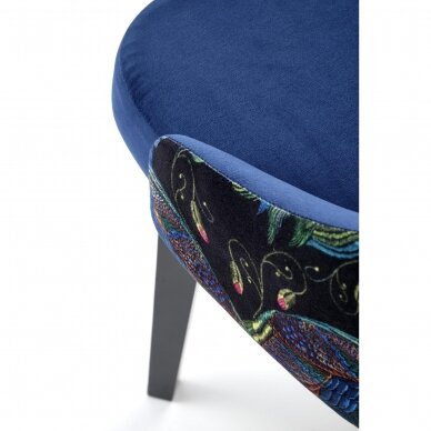 ENDO tamsiai mėlyna medinė kėdė 6