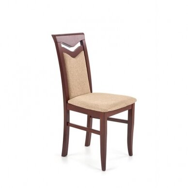 CITRONE tamsaus riešuto spalvos medinė kėdė