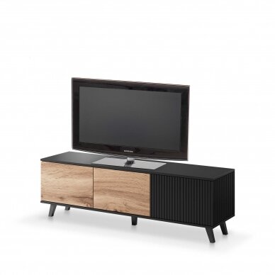 RANDOM RTV-1 votan oak / black colored TV- stand with drawers 3