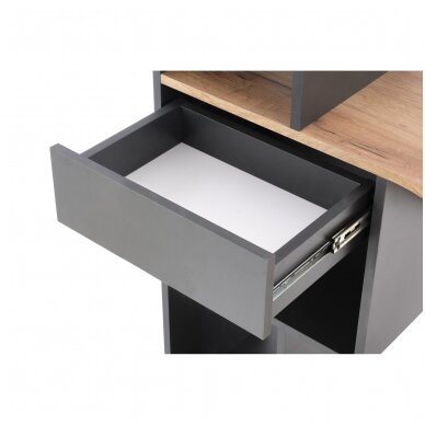 CONTI desk with shelves (oak votan / anthracite) 3