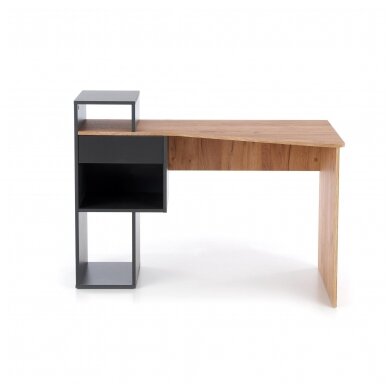 CONTI desk with shelves (oak votan / anthracite) 5