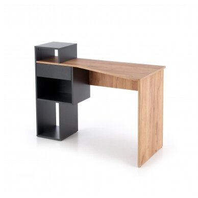 CONTI desk with shelves (oak votan / anthracite) 2