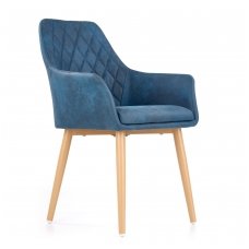 K287 tamsiai mėlyna metalinė kėdė