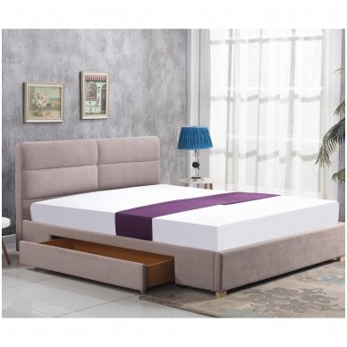 MERIDA 160 beige double bed