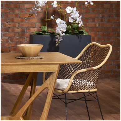 WENANTY honey oak colored extension dining table 3